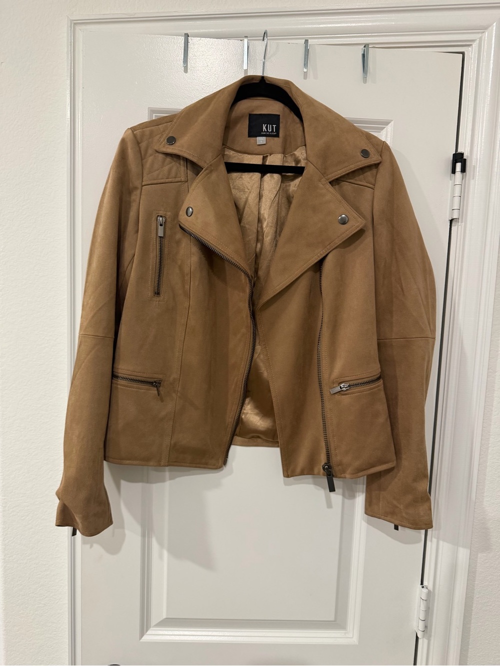 Kut from the Kloth Tan Suede Moto Jacket - Picture 6 of 6